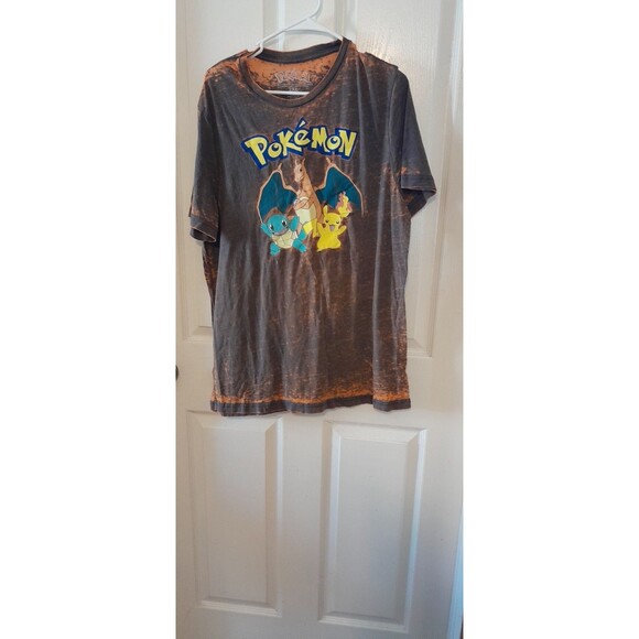 Vintage Pokemon Brown Tie Dye Tee.  Size Xl. B63 - Picture 1 of 3